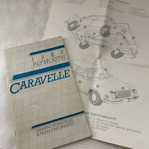 1985 Plymouth Caravelle Owners Manual